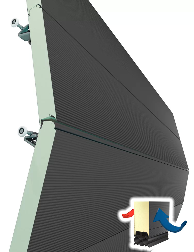 extra isolerende poort Dynaco I18-P - 80mm - 82mm sectionale poort